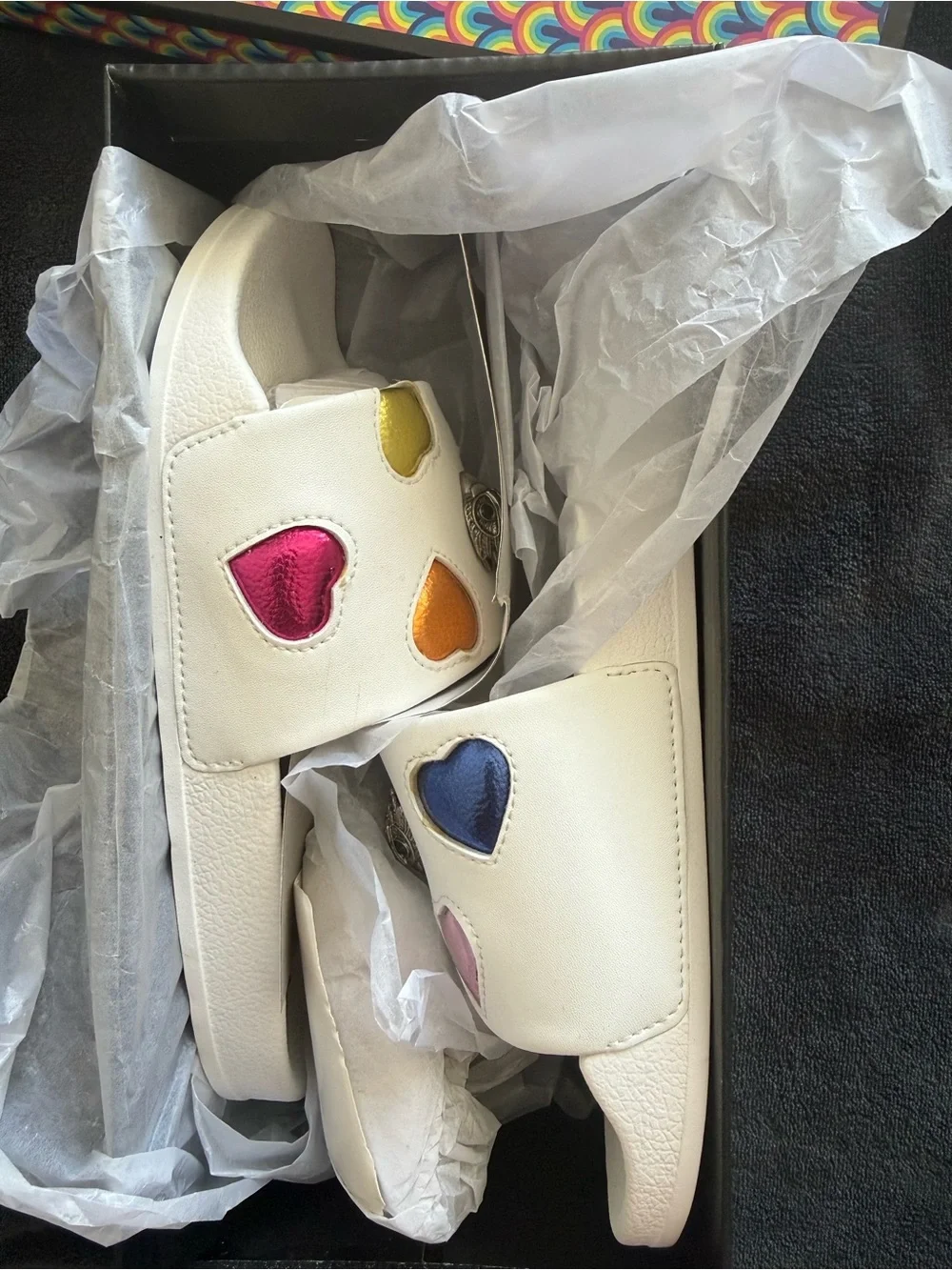 Kurt Geiger Kids Rainbow Pattern Sandals-Multi-Color